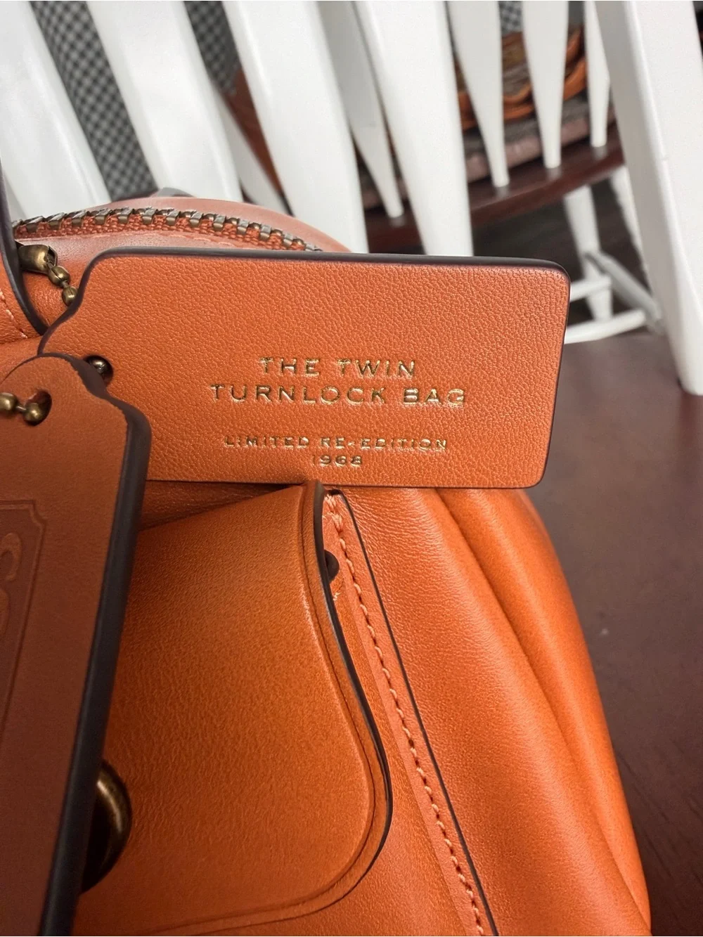 Coach Twin Turnlock 20 Satchel in Toffee with Brass Hardware - NWOT